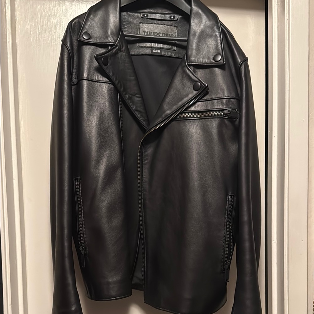 Thursday boots Men's Moto leather Black Jacket
